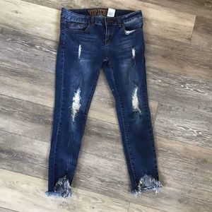 VIP Brand Distressed Skinny Jeans